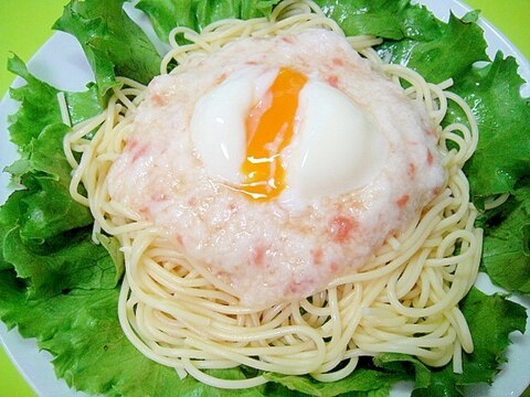 梅とろろのパスタサラダ